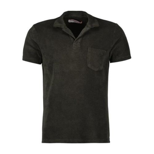 Terry Cotton Polo Shirt Orlebar Brown , Brown , Heren