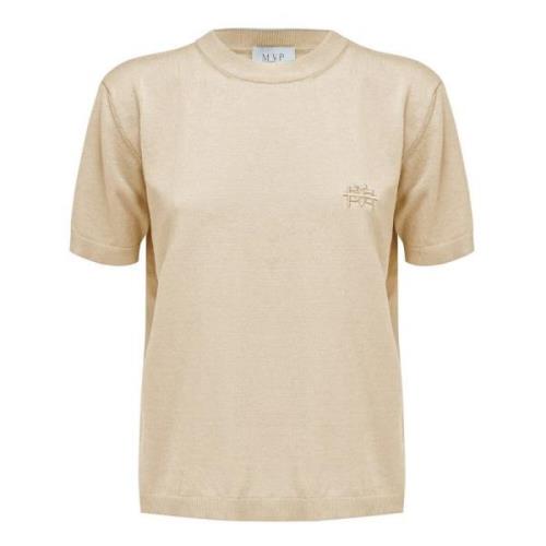 Venice Knit T-Shirt MVP wardrobe , Beige , Dames