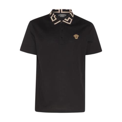 Polo Shirts Versace , Black , Heren