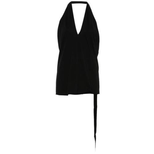 Zwarte Halter Top Ds01D1116 Rick Owens , Black , Dames