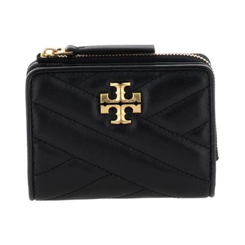 Gewatteerde Bi-Fold Portemonnee Zwart Tory Burch , Black , Dames