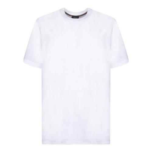 Witte Katoenen T-Shirt Korte Mouw Brioni , White , Heren