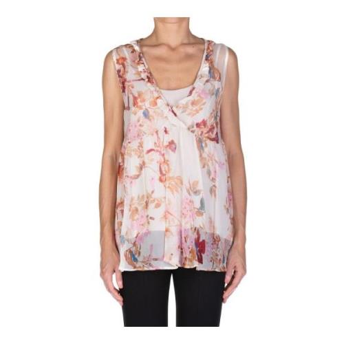 Roze Topwear Ss20 Damesmode Kaos , Multicolor , Dames