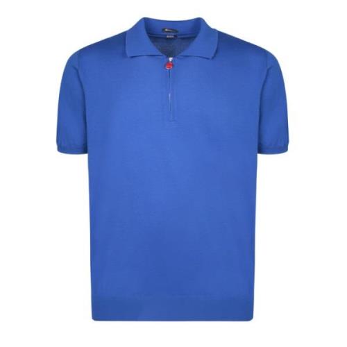 Blauwe T-shirts Polos voor mannen Kiton , Blue , Heren