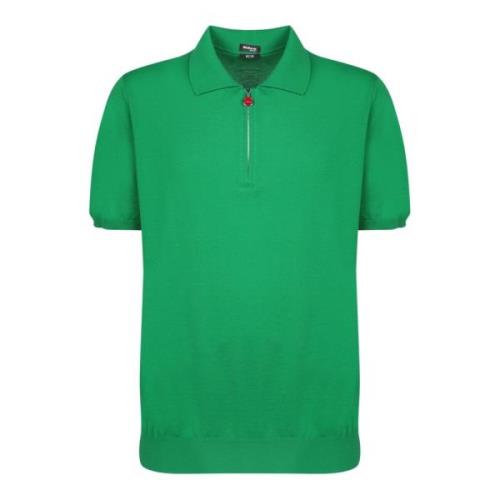 Groene T-shirts Polos Ss24 Kiton , Green , Heren