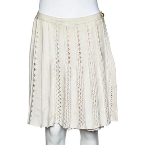 Pre-owned Knit bottoms Chanel Vintage , Beige , Dames