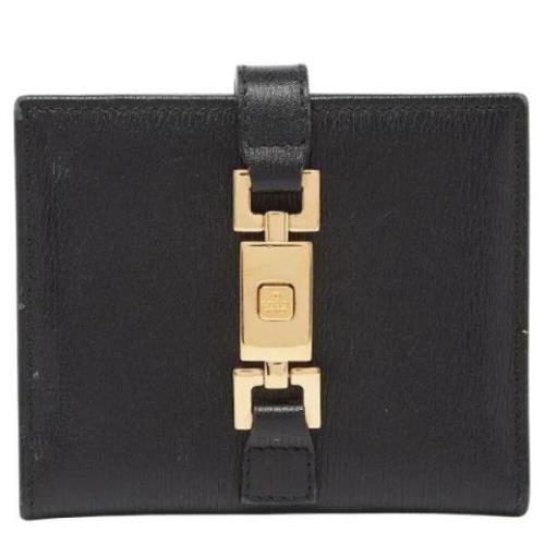 Pre-owned Leather wallets Gucci Vintage , Black , Dames