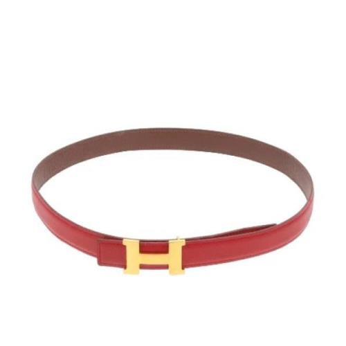 Pre-owned Leather belts Hermès Vintage , Red , Dames