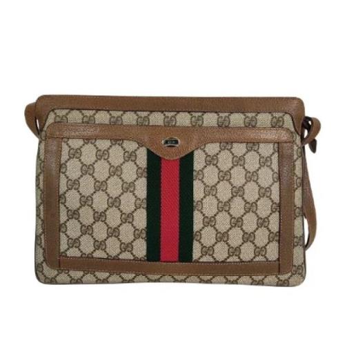 Pre-owned Leather shoulder-bags Gucci Vintage , Beige , Dames