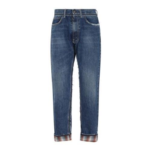 Indigo Katoen Jeans Aw23 Maison Margiela , Blue , Heren