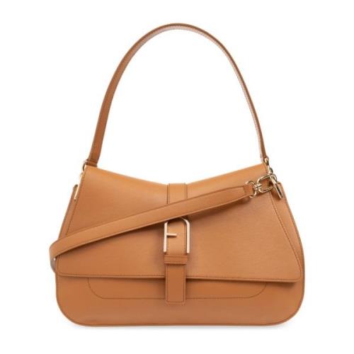 Schoudertas Flow Groot Furla , Brown , Dames