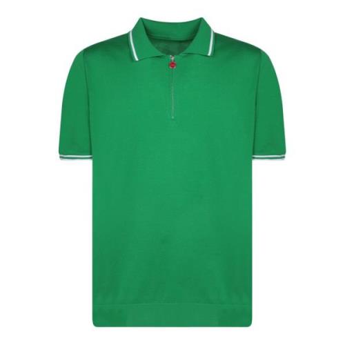 Groene T-shirts Polos voor mannen Kiton , Green , Heren