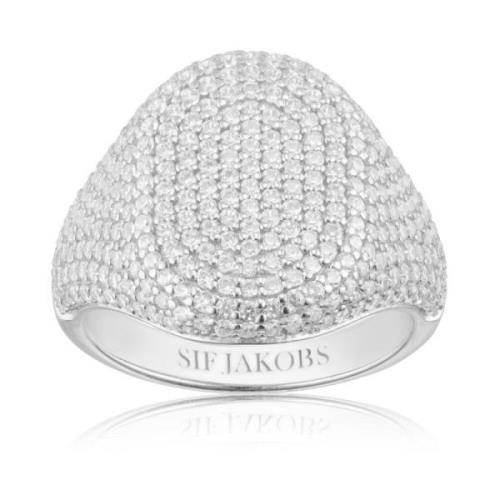 Capizzi Statement Ring met Zirconia Stenen Sif Jakobs Jewellery , Gray...