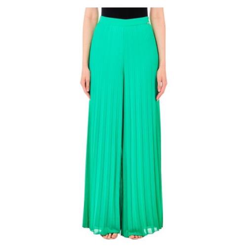 Groene Palazzo Plissé Broek Liu Jo , Green , Dames