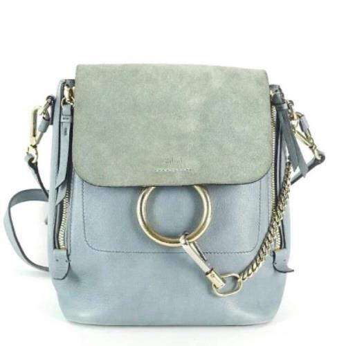 Pre-owned Leather backpacks Chloé Pre-owned , Blue , Dames