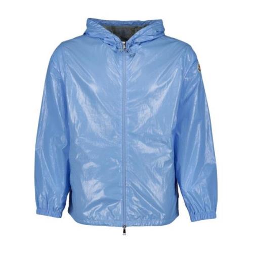 Capuchon Rits Jas Moncler , Blue , Dames