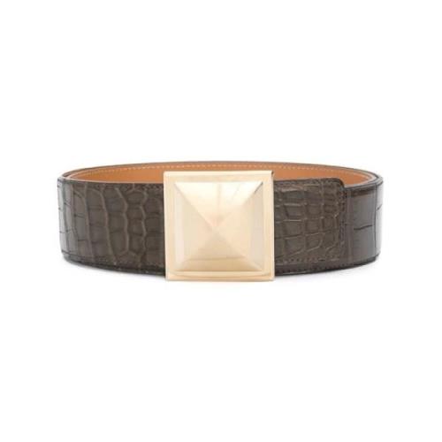 Pre-owned Leather belts Hermès Vintage , Brown , Dames