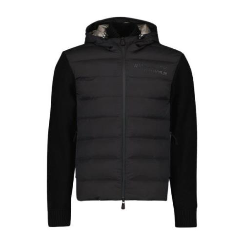 Bimateriaal capuchonjack Moncler , Black , Heren