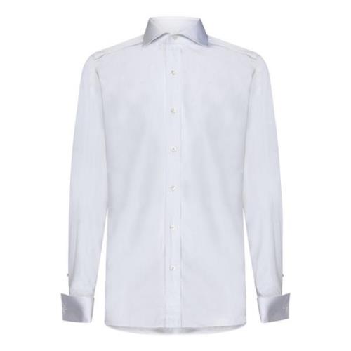 Witte Katoenen Poplin Overhemd Tom Ford , White , Heren