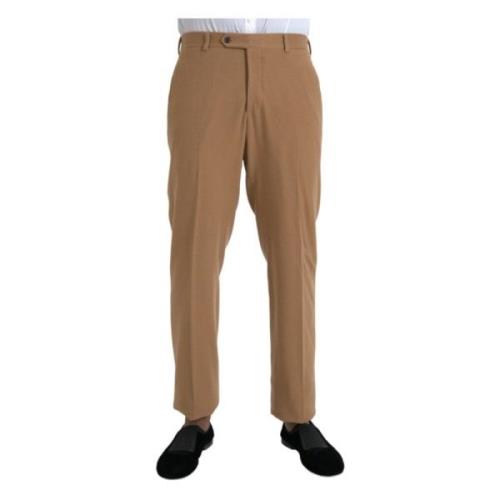 Kasjmier Straight Fit Dress Pants Prada , Beige , Heren