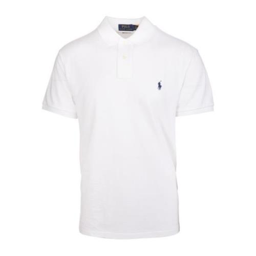 Witte Polo Shirt Amerikaanse Stijl Katoen Ralph Lauren , White , Heren