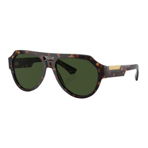 Havana/Green Sunglasses Dg4468 Dolce & Gabbana , Brown , Heren