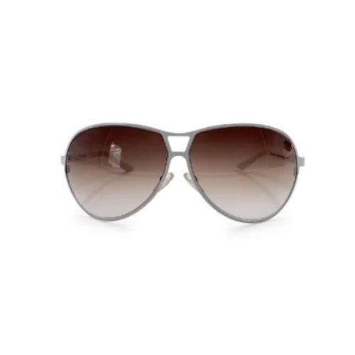 Pre-owned Metal sunglasses Dior Vintage , White , Dames