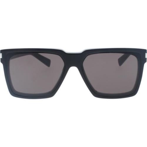 Iconische zonnebril met uniforme lenzen Saint Laurent , Black , Unisex