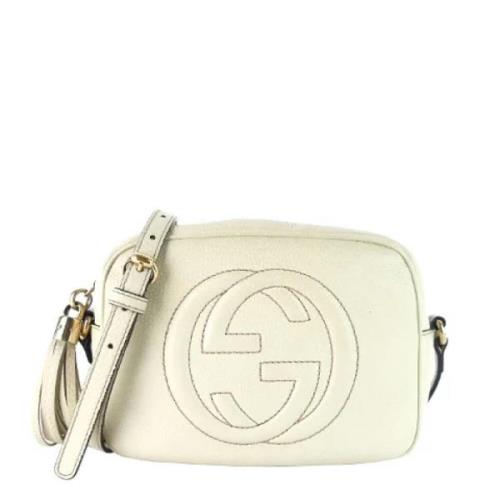 Pre-owned Leather shoulder-bags Gucci Vintage , White , Dames