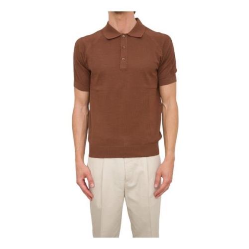 Bruine Polo Shirt Paolo Pecora , Brown , Heren