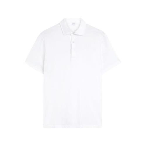 Katoenen Jersey Polo Shirt voor Heren Aspesi , White , Heren