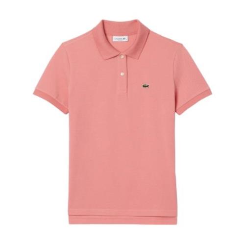 Roze Polo Shirt Ribgekraagd Lacoste , Pink , Dames