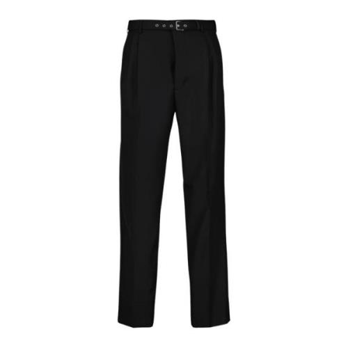 Wollen broek met riem Prada , Black , Heren