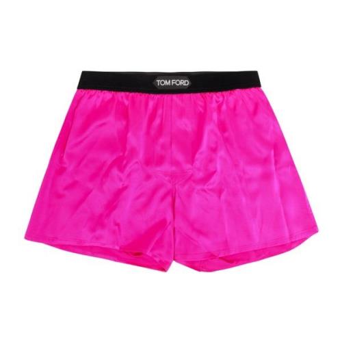 Luxe Zijden Strandkleding voor Mannen Tom Ford , Pink , Heren