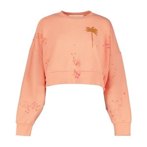 Verf Splatter Sweatshirt Palm Angels , Orange , Dames