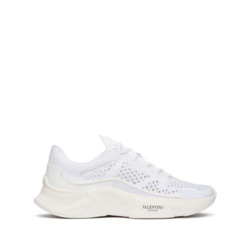 Witte Mesh Sneakers Dikke Zool Valentino Garavani , White , Dames