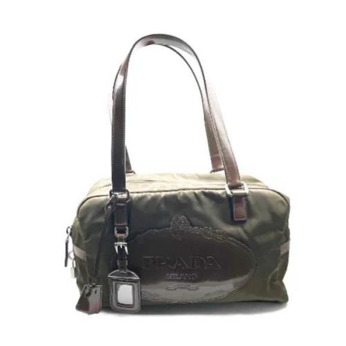 Pre-owned Leather prada-bags Prada Vintage , Green , Dames