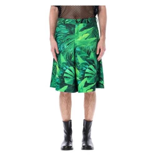 Bladprint Bermuda Shorts Comme des Garçons , Multicolor , Heren