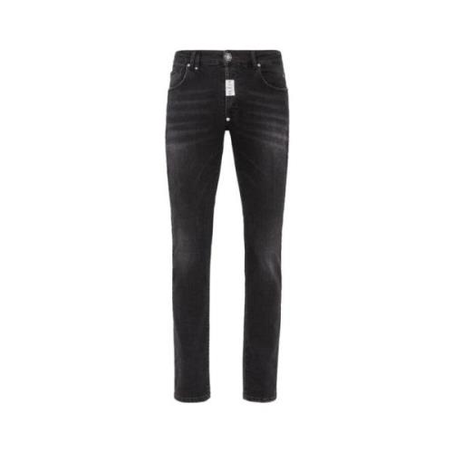 Stijlvolle Denim Jeans voor Mannen Philipp Plein , Black , Heren