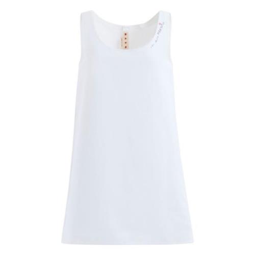 Cady a-lijn jurk met mending Marni , White , Dames