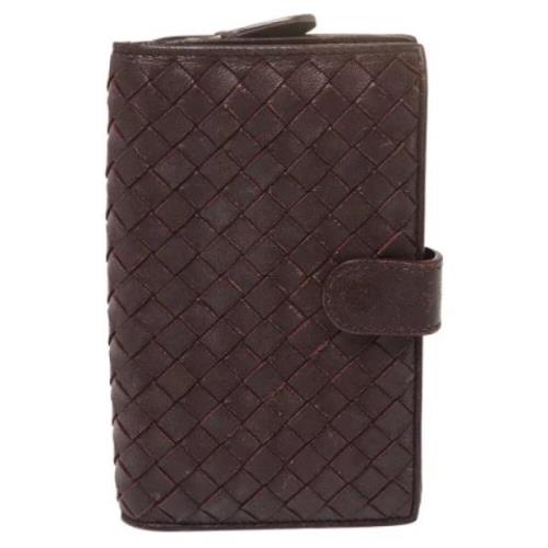 Pre-owned Leather wallets Bottega Veneta Vintage , Purple , Dames