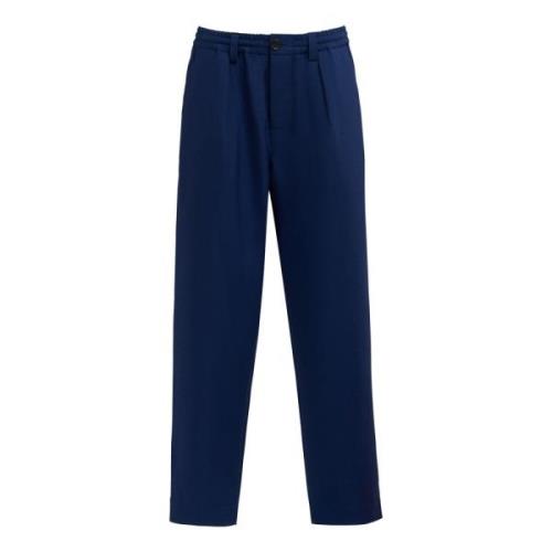 Tropical wool cropped trousers Marni , Blue , Heren