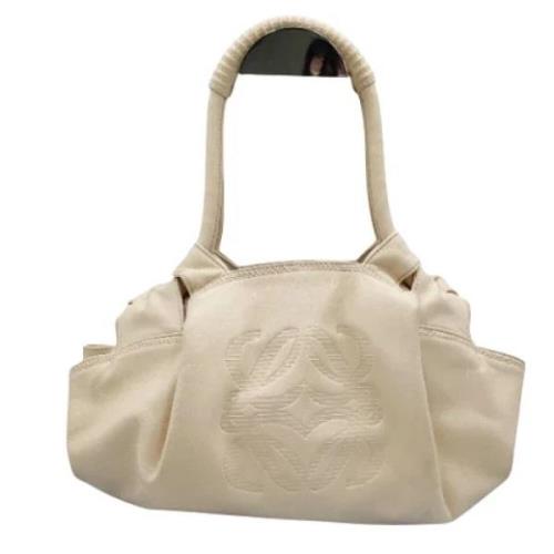 Pre-owned Leather shoulder-bags Loewe Pre-owned , Beige , Dames