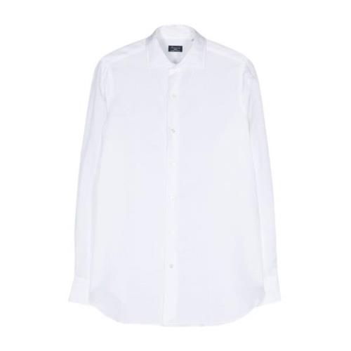 Witte Katoen Linnen Overhemd Finamore , White , Heren