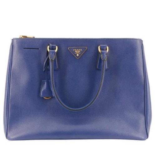 Pre-owned Leather totes Prada Vintage , Blue , Dames