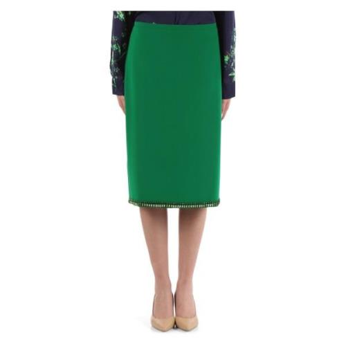 Cady Longuette Rok met Aangebrachte Stenen Elena Mirò , Green , Dames