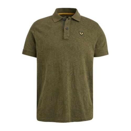 Allover Print Jersey Polo Shirt PME Legend , Green , Heren