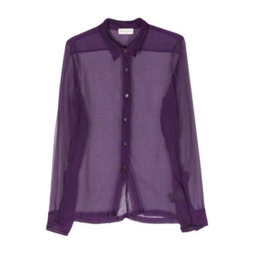 Stijlvolle Congreve Shirt voor Mannen Dries Van Noten , Purple , Heren