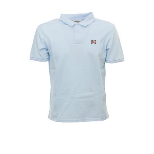 Klassieke Pique Polo Shirt Roy Roger's , Blue , Heren