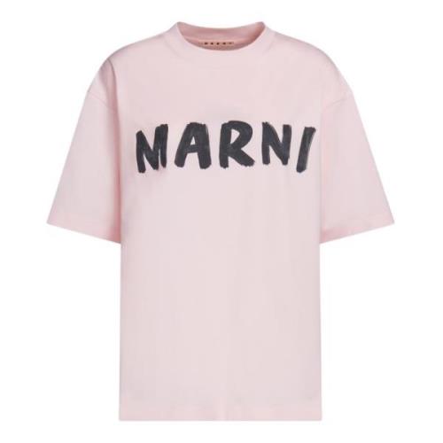 T-shirt met print Marni , Pink , Dames